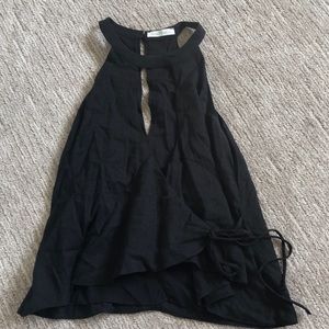 Open shoulder tie front top (never worn)